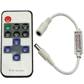 STEROWNIK ŚCIEMNIACZ PILOT TAŚM LED 12A 12V 24V DC