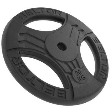 BELTOR OBCIĄŻENIE ŻELIWNE FASTGRIP KIEROWNICA SIŁOWNIA 20KG 31MM
