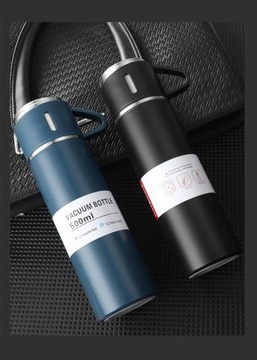 ТЕРМОС С 3 КРУЖКАМИ ОБЪЕМОМ 500 МЛ ЭЛЕГАНТНЫЙ ПОДАРОК ​​ДОЛГОВЕЧНАЯ ТЕРМОКРУЖКА