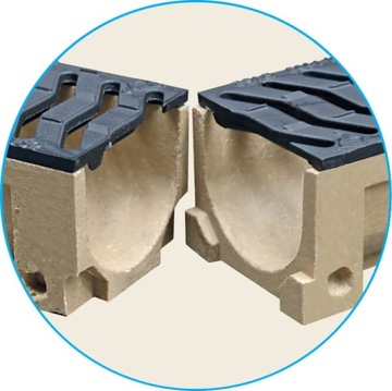 Odwodnienie Polimerobeton B125 wys. 8 cm z króćcem