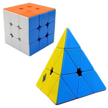 ZESTAW Kostka 3x3 + Pyraminx MoYu ORYGINALNE SZYBKIE KOSTKI + GRATIS