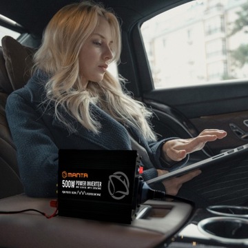 Автомобильный синусоидальный преобразователь напряжения 12 В, 24 В, 230 В, 500 Вт, 1000 Вт, USB Manta