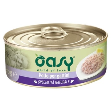 Oasy Kot Natural kurczak kitten 70g 0463 dlakociąt