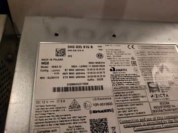 ЭКРАН НАВИГАЦИОННОГО МОНИТОРА VW GOLF VIII 5H0919605B