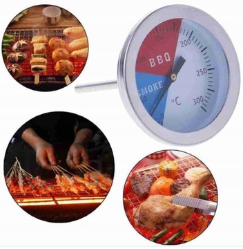 TERMOMETR DO WĘDZARNI GRILLA BBQ 250°C SONDA