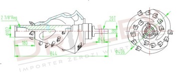 Рифленая развертка Ditch Witch Vermeer fi400