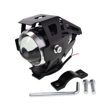 Motocyklowy Halogen dalekosiężny LED SOCZEWKA+RING