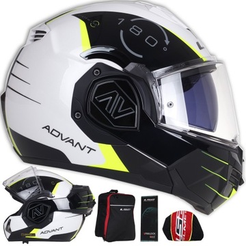 SZCZĘKOWY KASK MOTOCYKLOWY LS2 FF906 CODEX WHITE ECE22.06 P/J PINLOCK
