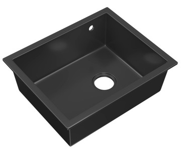 ЧЕРНАЯ МОЙКА ПОД СТОЛЕШНИКОМ PAVO, ПОДВЕСНОЙ ГРАНИТАН