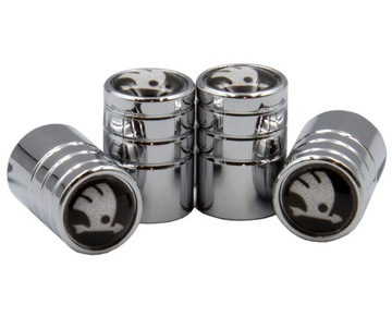 NAKRĘTKI NA WENTYLE KAPTURKI SKODA CHROM