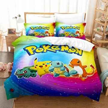 Pokémony KOMPLET POŚCIELI MIKROFIBRA 160x200 70x80