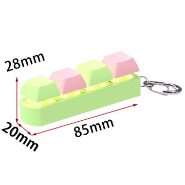 Непоседа-клавиатура Сенсорная игрушка Креативная игрушка с механическими клавишами зеленого и розового цвета