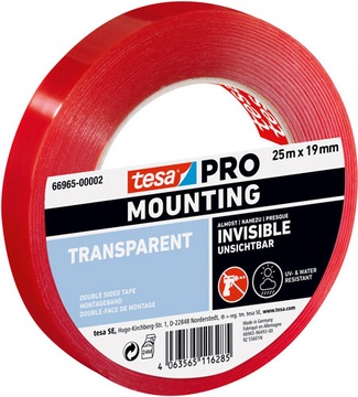 Taśma montażowa przezroczysta PRO 19mm 5m Tesa