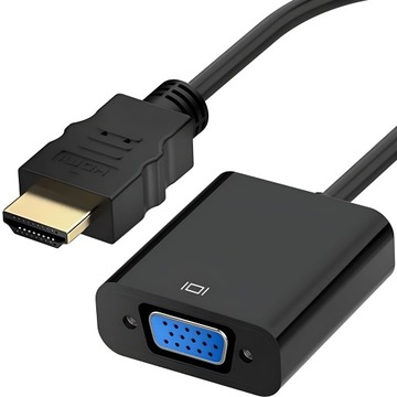 KONWERTER HDMI DO VGA D-SUB KABEL ADAPTER MONITOR