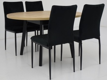 Комплект КРУГЛЫЙ РАСШИРЯЕМЫЙ СТОЛ 100/130 ARTISAN и 4 мягких стула