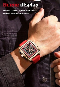 Мужские часы LIGE на силиконовом ремешке Водонепроницаемый светящийся хронограф