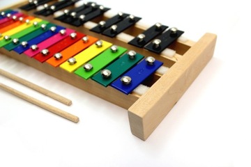 MAT MAX CYMBAŁKI DZWONKI CHROMATYCZNE KOLOROWE 27 TON + POKROWIEC POMARAŃCZ