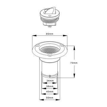 Бесключевая заглушка для палубы