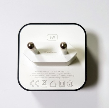 БЛОК ПИТАНИЯ ЗАРЯДНОЕ УСТРОЙСТВО AMAZON 5.2V 1.8A 9W PS57CP USB