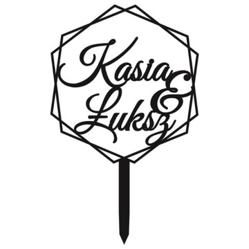 Топпер с именами для свадебного торта, топпер ИМЕНА жениха и невесты, разные цвета