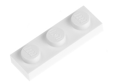 LEGO Płytka zwykła 1x3 3623 biała - 2 szt.