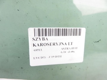 SKLO (OKNO) KAROSERIE LEVÝ ZADNÍ OPEL ASTRA H GTC