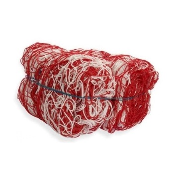 SIATKA do PIŁKI NOŻNEJ MŁODZIEŻOWA 5x2x0,8x1,5m x 2szt NETEX biało-czerwona