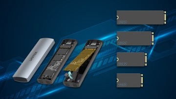 Корпус для накопителя Unitek M.2 NVMe/SATA 10 Гбит/с | USB-C | USB-А | S1230A