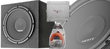 МОЩНЫЙ НАСОВЫЙ КОРОБКА HERTZ ACTIVE SUBWOOFER КАБЕЛИ УСИЛИТЕЛЯ МОЩНОСТЬЮ 1000 ВТ