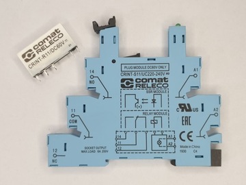 miniaturowy przekaźnik interfejsowy 230V + gniazdo