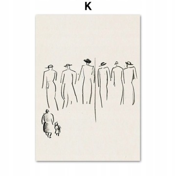 Abstract Line Girl Face Vintage Eclectic Gall