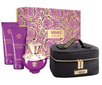 Versace Dylan Purple EDP 100 + żel 100ml + balsam 100ml + kosmetyczka
