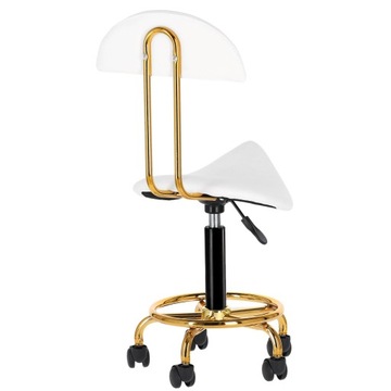 Табурет парикмахерский со спинкой, табурет-седло SPA mobile Outlet