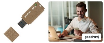 GOODRAM UME3 64 ГБ ЭКОЛОГИЧЕСКИЙ USB 3.2-накопитель