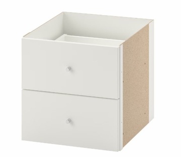 IKEA KALLAX Wkład z 2 szufladami, biały,33x33x37cm