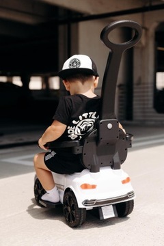 Спортивная коляска MX5 с ручкой, звуком и светодиодной кнопкой-толкателем.