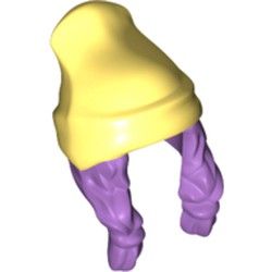 LEGO CZAPKA Z WŁOSAMI MEDIUM LAVENDER NR 52686pb01