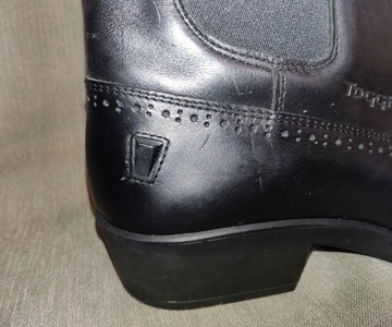 TOGGi czarne skórzane buty botki sztyblety damskie 41