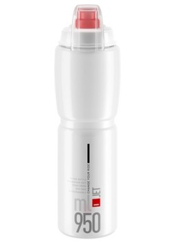 Bidon ELITE Jet Plus Clear Red logo 950ml
