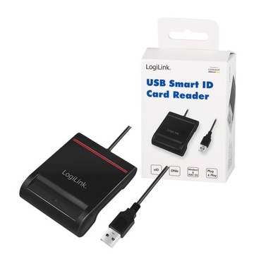 Czytnik smart ID LogiLink CR0047 Plug-and-play kompatybilny z eID i DNIe