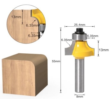 НАБОР ИЗ 5 РЕЗЦОВ ДЛЯ ЗАКРУГЛЕНИЯ КРОМОК