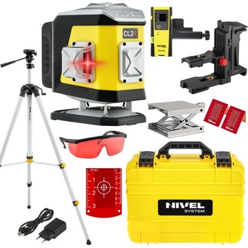 LASER KRZYŻOWY CZERWONY NIVEL CL2R +STATYW CZUJNIK