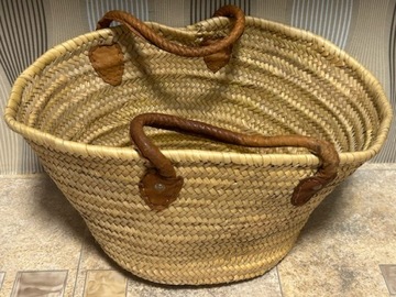 СУМКА СУМКА КОРЗИНА АНГЛИЯ КОЖАНЫЕ РУЧКИ