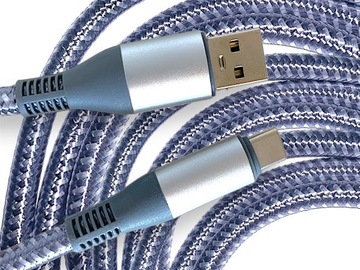 Szybki Kabel USB-C 2m 6A 120W Typ C Szybkie Ładowanie USB - USB Typu C QC