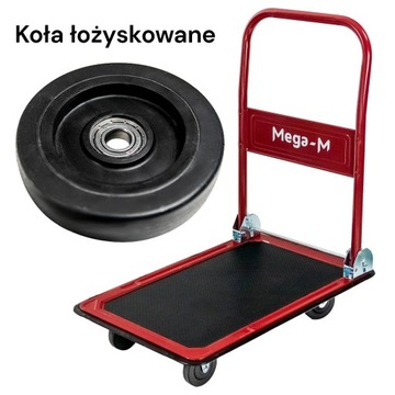 Wózek transportowy platformowy magazynowy 150KG KOŁA NA ŁOŻYSKACH
