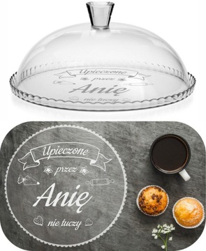 PATERA NA CIASTO Z GRAWEREM GRAWER SZKLANA