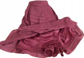 AŻUROWA FIOLETOWA SPÓDNICA Z PODSZEWKĄ 40 42