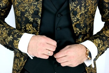 Куртка мужская цветы GG11 золотые розы 60 XXL