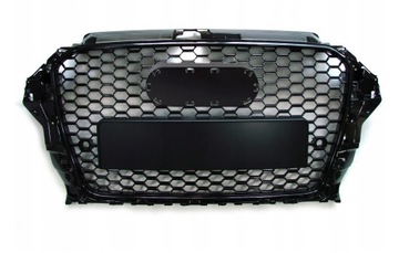 Решетка Audi A3 8V 12-16 RS3 Look BlackPiano черный глянцевый сот PDC