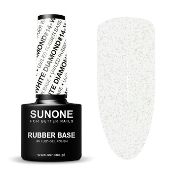 SUNONE lakier hybrydowy Rubber Base White Diamond